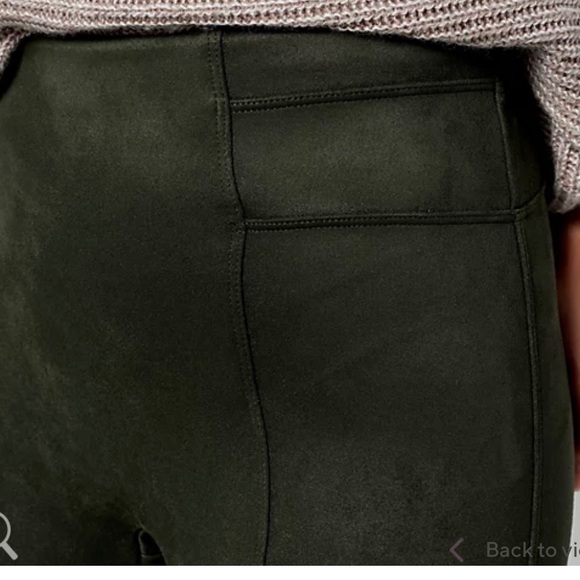 NWT, Spanx faux-suede leggings, deep terracotta color - Picture 3 of 3